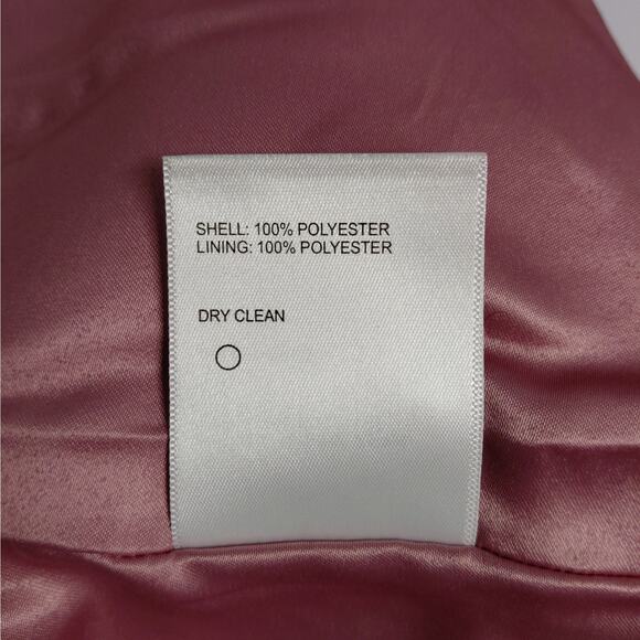 Halitech Womens Coat XL Pink Long Wool Blend Button Front Classic Peacoat NWT - Picture 9 of 9